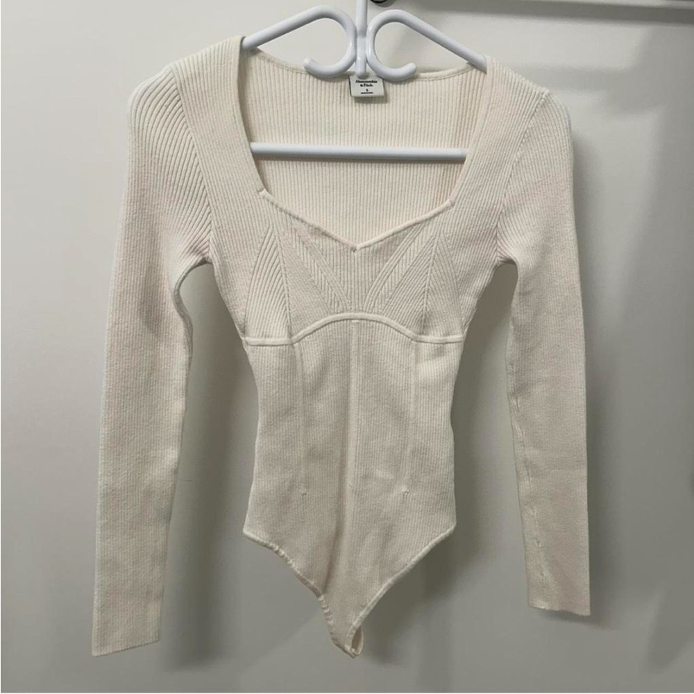 Abercrombie & Fitch Cream Knit Bodysuit